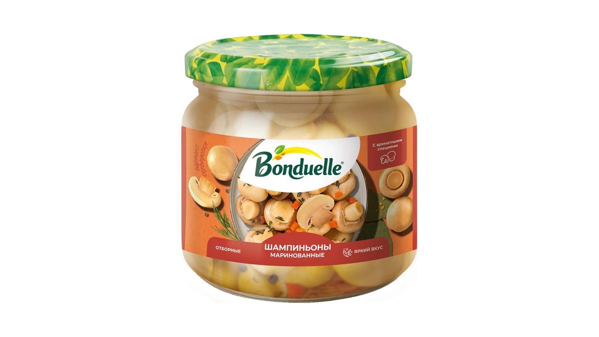 Шампиньоны Bonduelle маринованные 350 мл