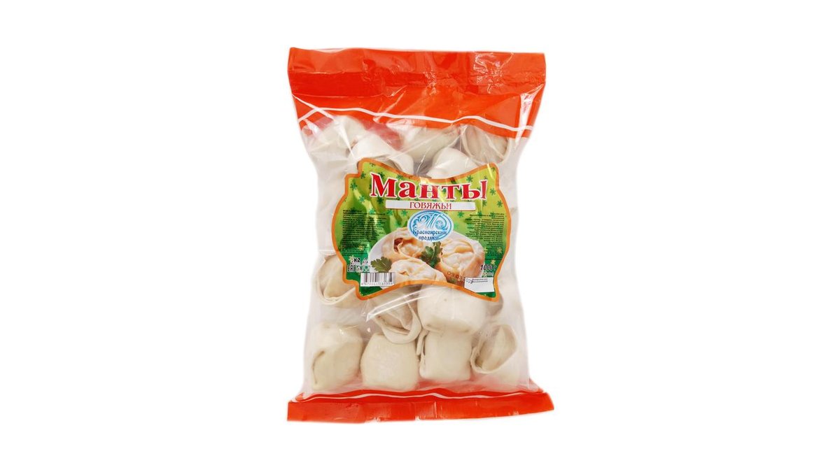 Манты Красноярский Продукт Говяжьи 1 кг