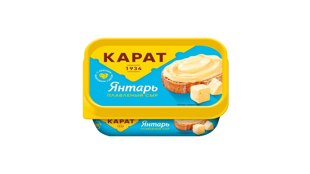 Сыр плавленый Карат Янтарь в ванночке 200 г