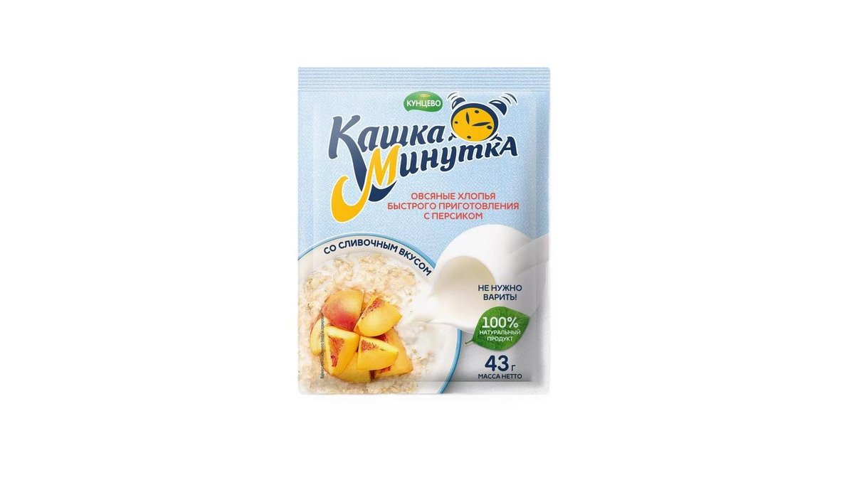 Каша Кунцево персик со сливками 43 г