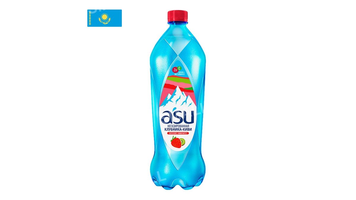 Вода A'su VO клубника-киви негазированная 1 л