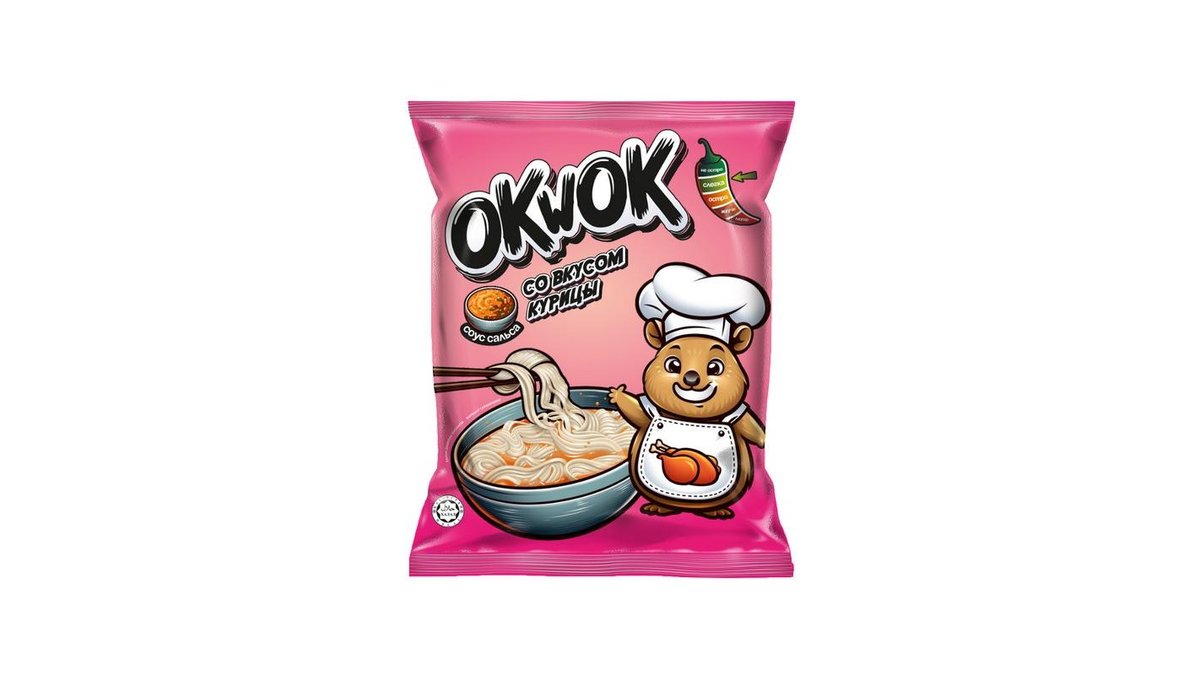 Лапша Okwok с курицей и сальсой 100 г