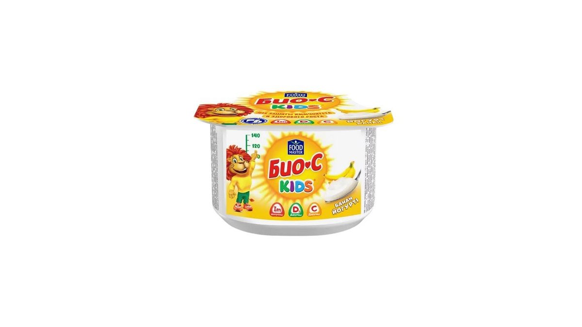 Йогурт вязкий Bio-S Kids со вкусом банана 2,5% 110 г