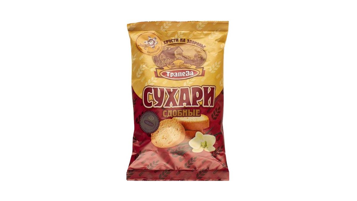 Сухари Трапеза сдобные ванильные 200 г