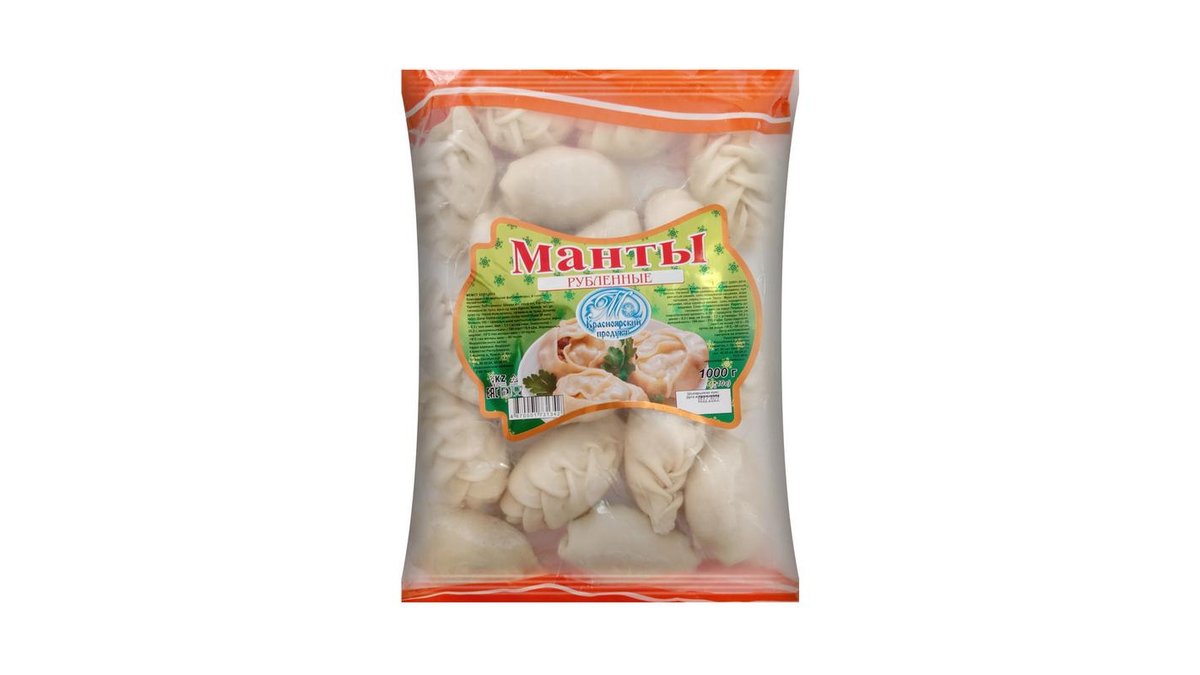 Манты Красноярский Продукт Рубленые 1 кг
