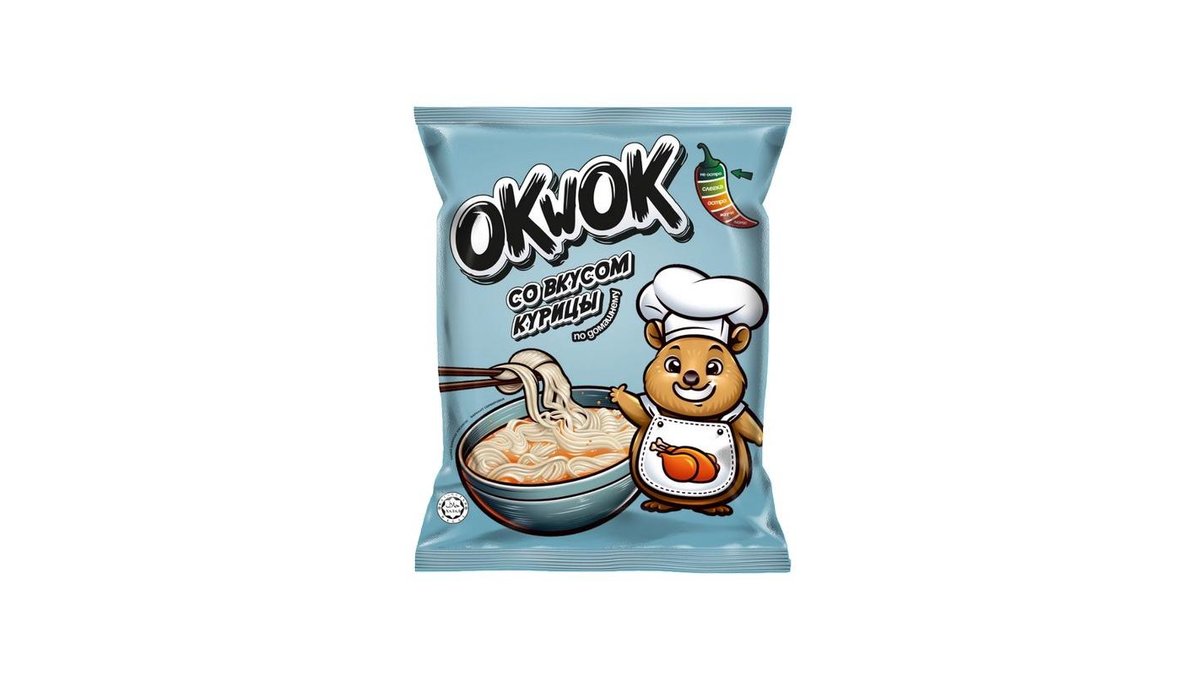 Лапша Okwok со вкусом курицы по-домашнему 90 г