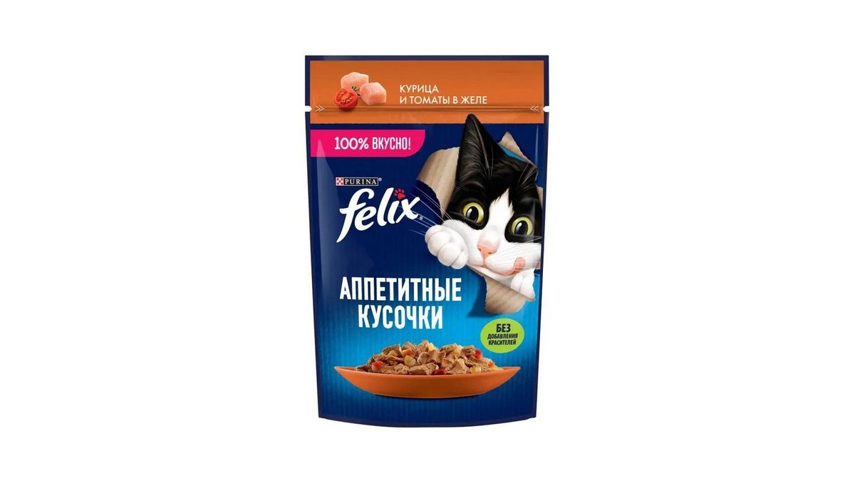 Корм для кошек Felix Курица с томатами 75 г