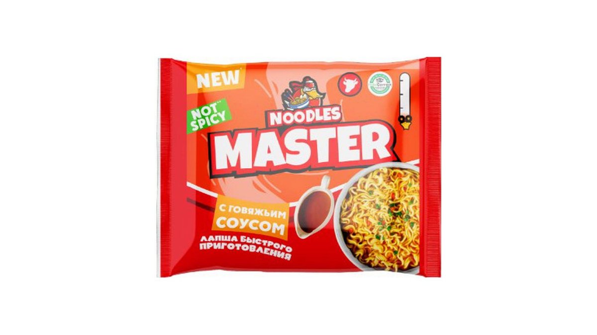 Лапша Noodles Master говяжий соус 90 г