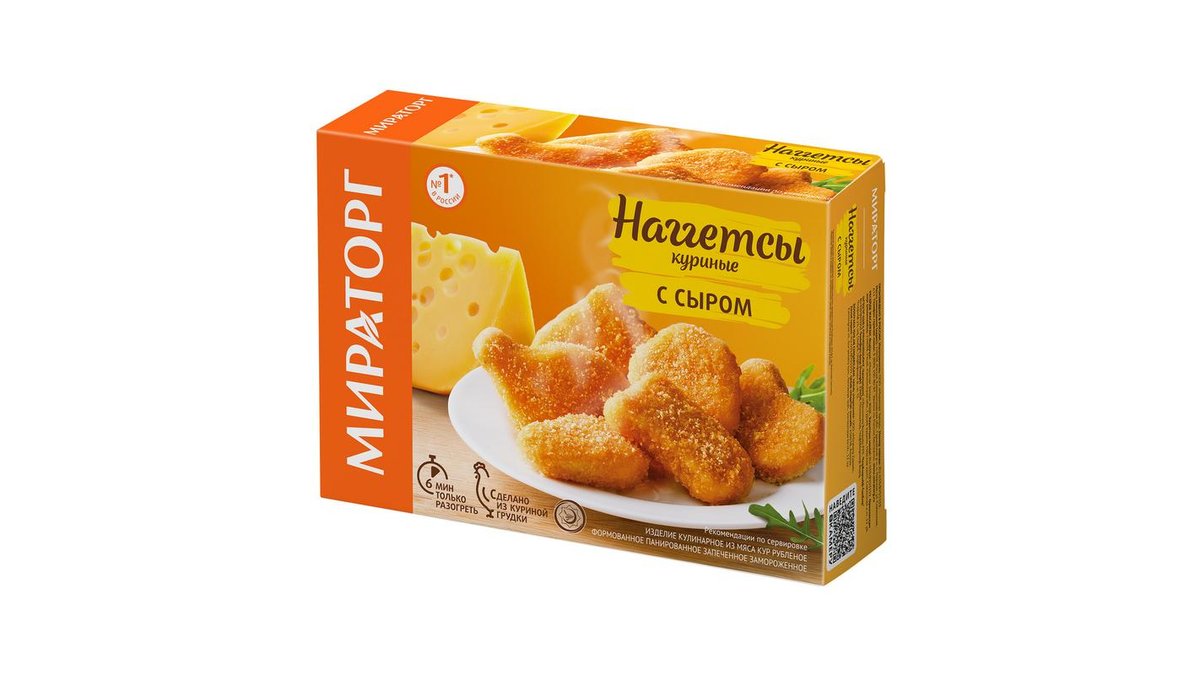 Наггетсы Мираторг куриные с сыром 250 г