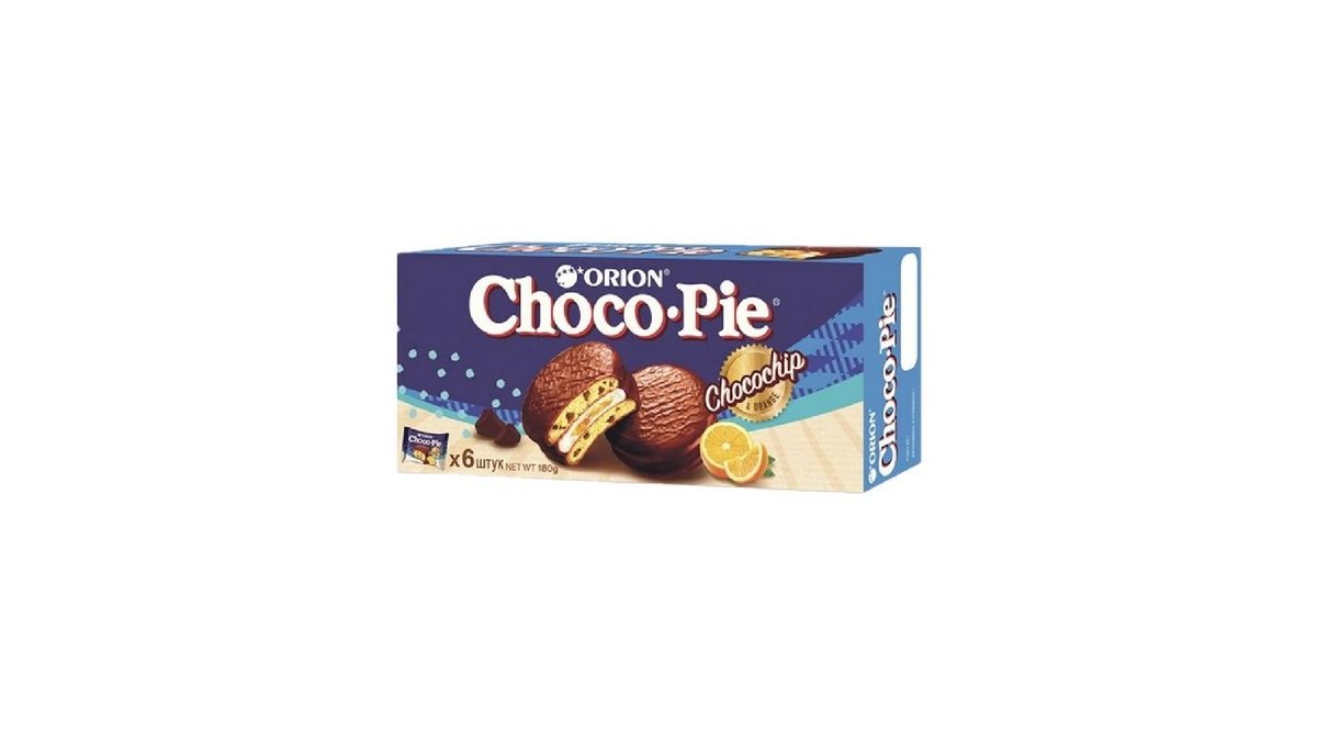 Бисквит Orion Choco Pie Апельсин 180 г