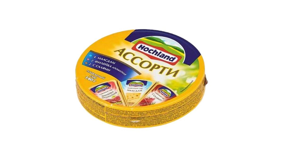 Сыр плавленый Hochland Ассорти желтый 140 г