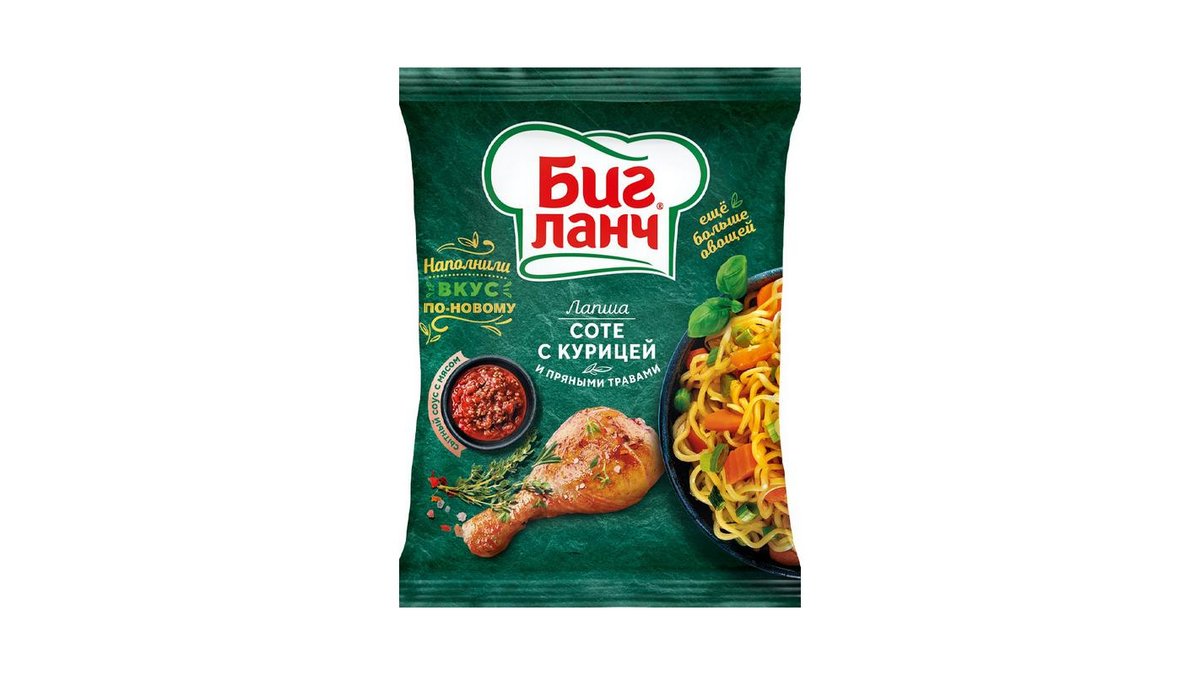 Лапша Big Lunch Соте с курицей и пряными травами 75 г