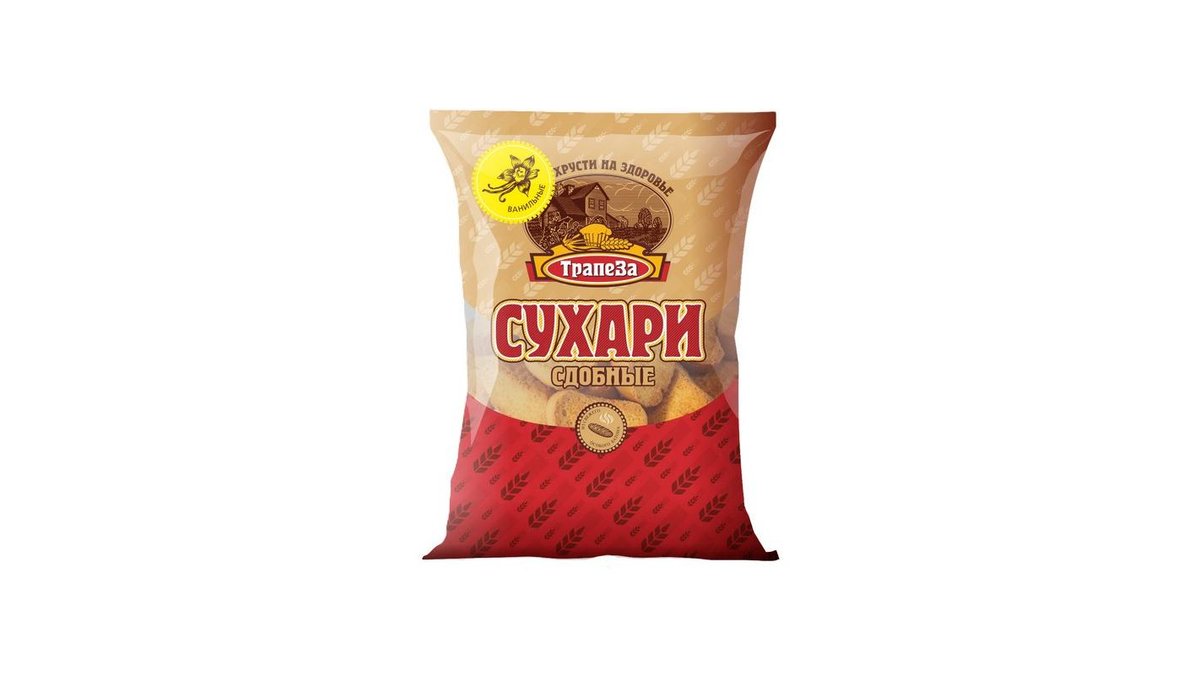 Сухари Трапеза сдобные ванильные 350 г