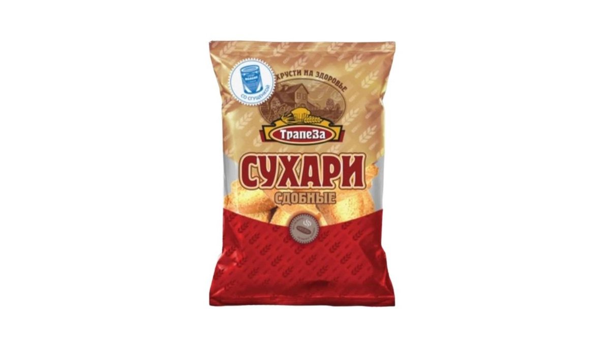 Сухари Трапеза сдобные со сгущенкой 350 г
