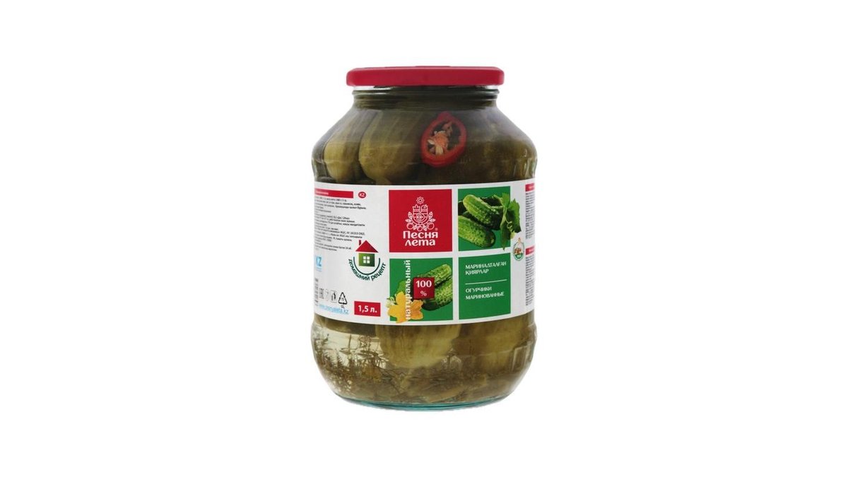 Огурцы Песня Лета маринованные 1,5 л