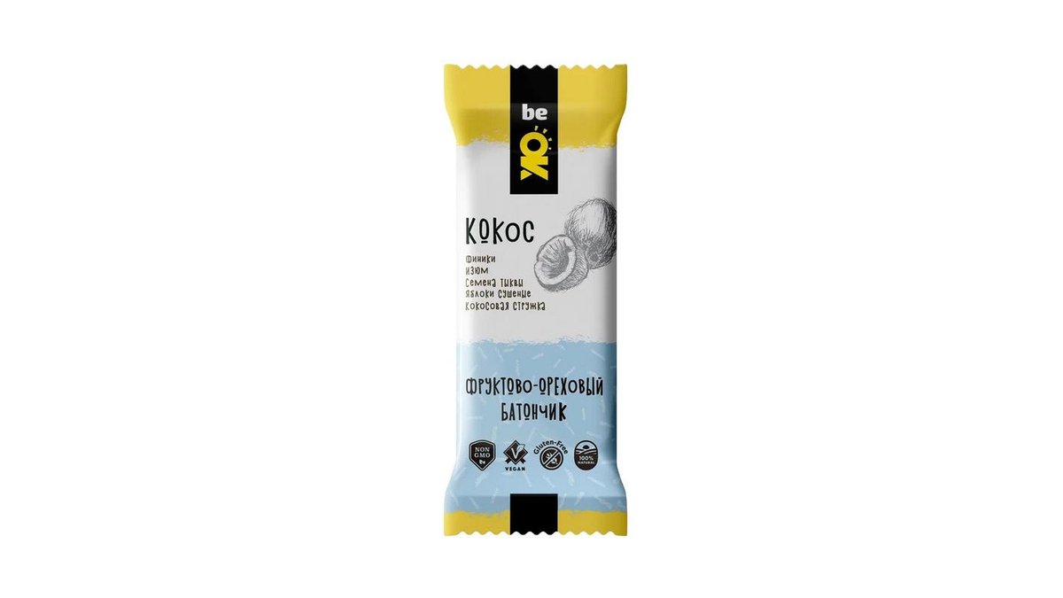 Батончик Be Ok фруктово-ореховый кокос 30 г