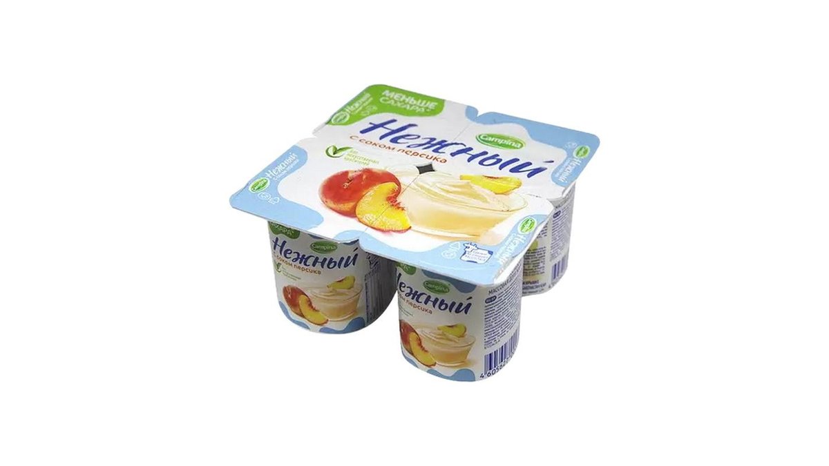 Йогурт Campina Нежный с соком персика 5% 100 г