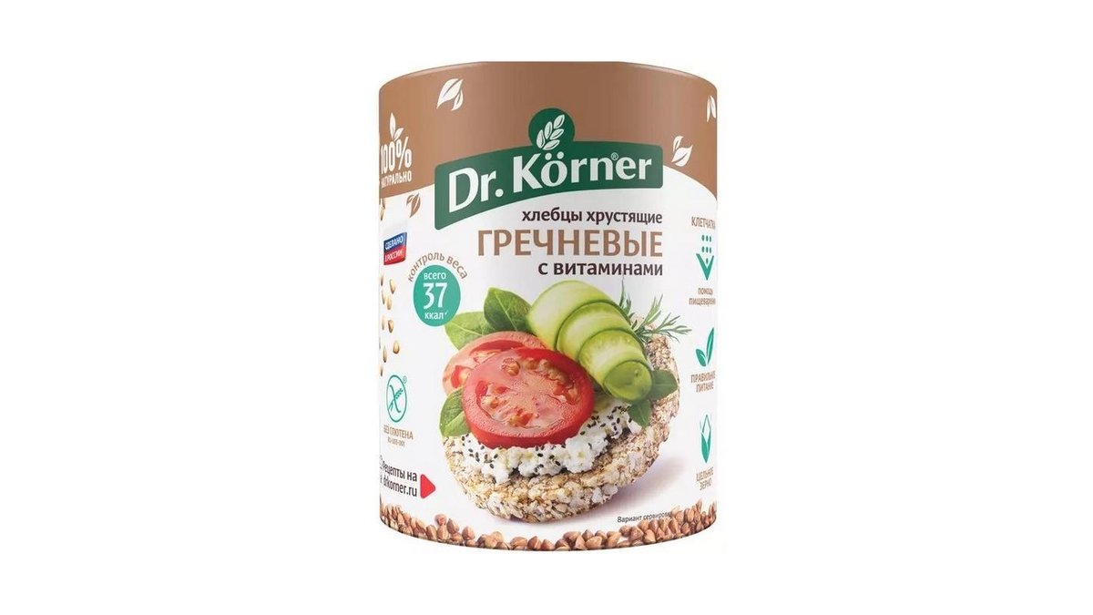Хлебцы Dr. Korner гречневые без глютена 100 г