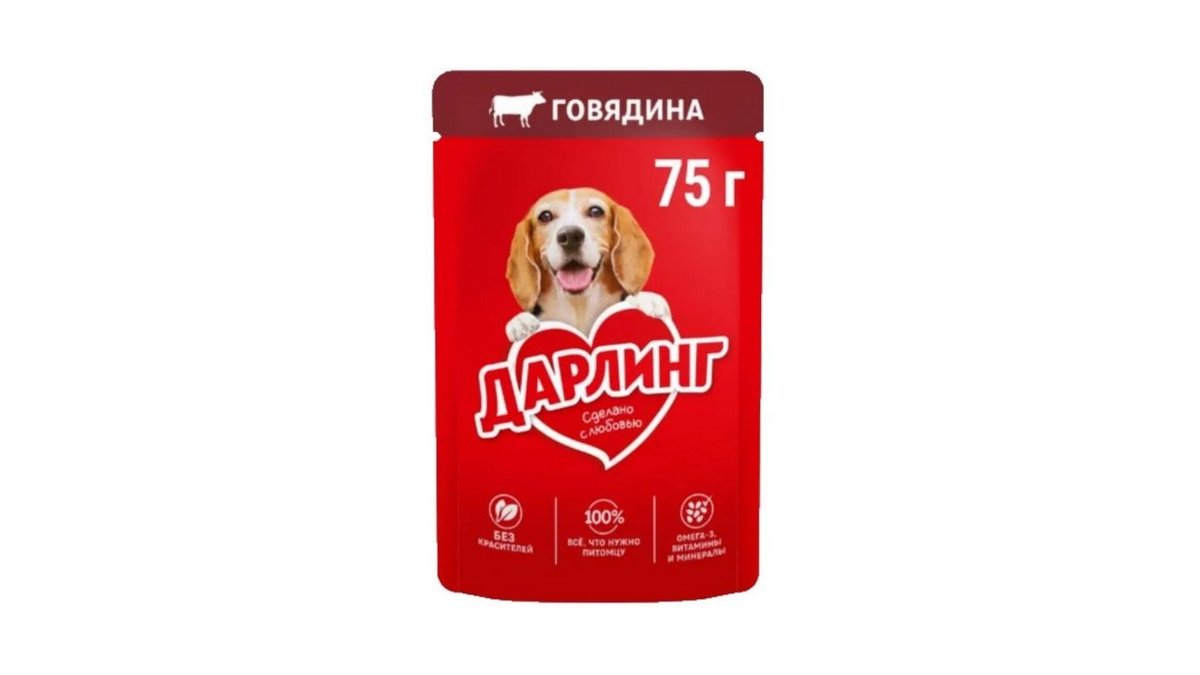Корм для собак Darling Говядина 75 г