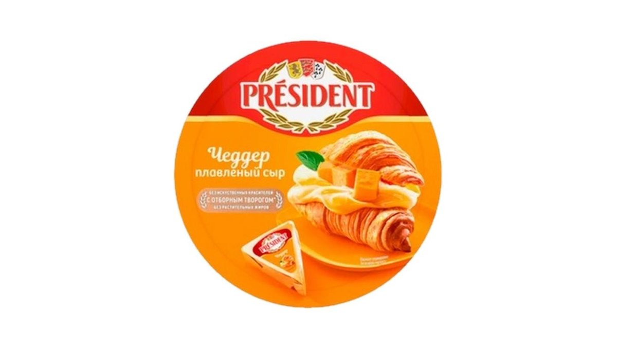 Сыр плавленый President Cheddar 140 г
