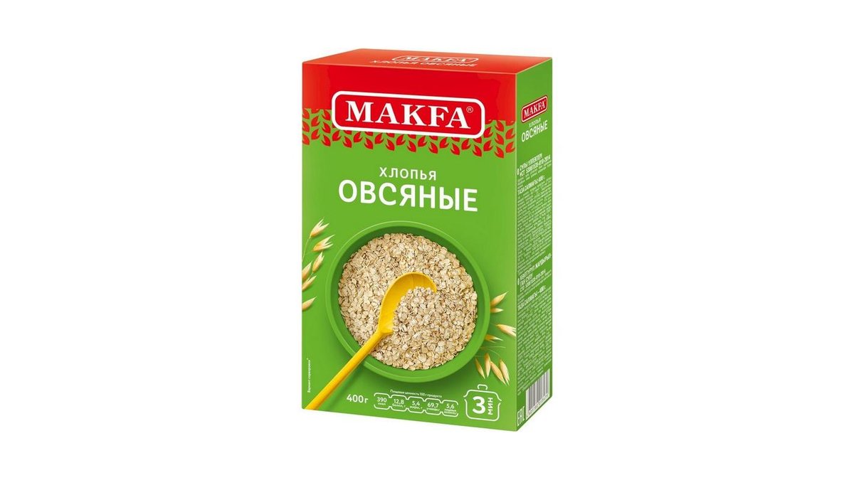 Makfa крупа хлопья овсяные 400 г