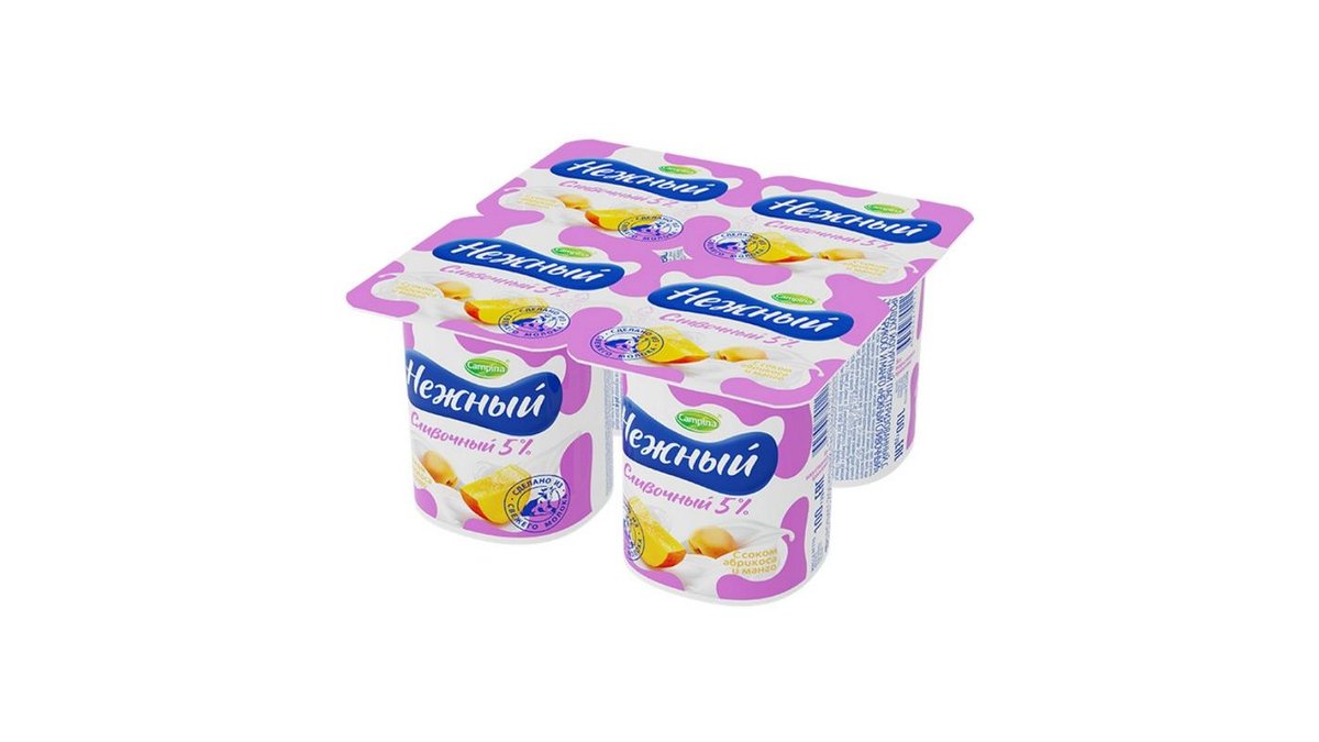 Йогурт Campina Нежный абрикос-манго 5% 100 г