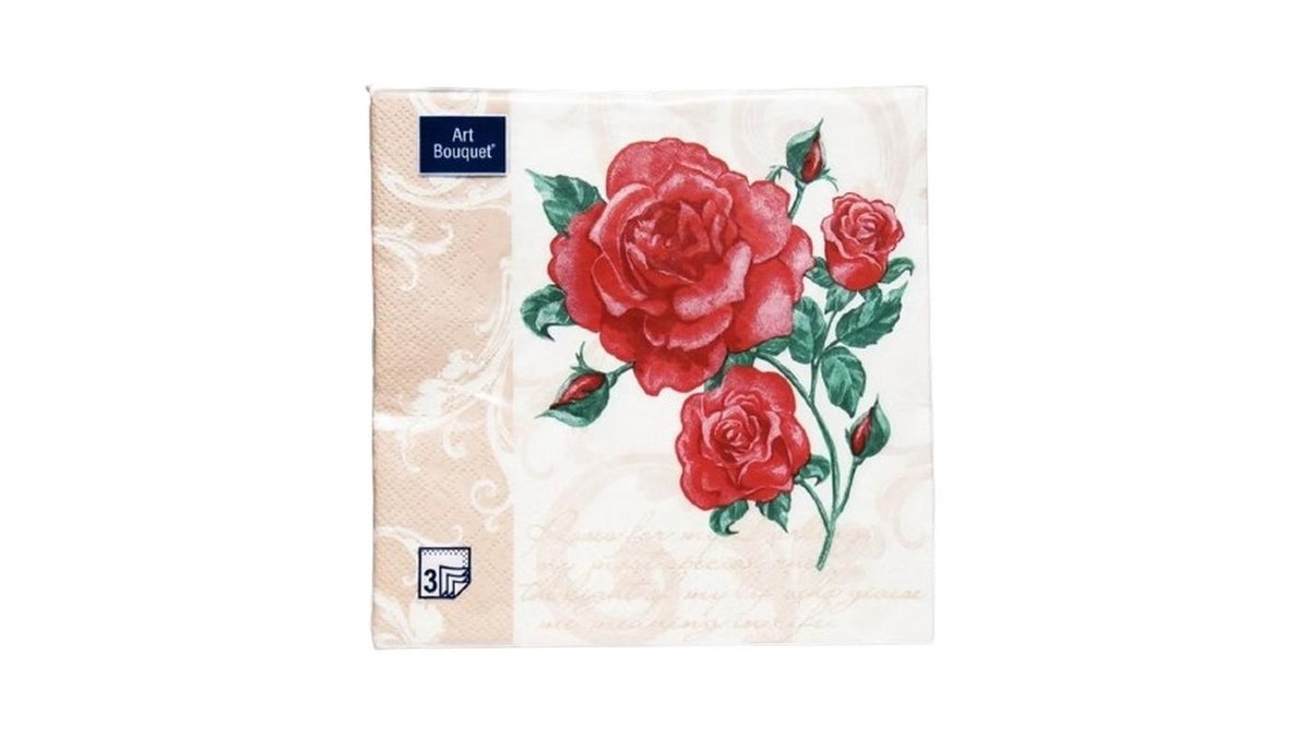 Салфетки Bouquet 3-слойные 33x33 см 20 шт