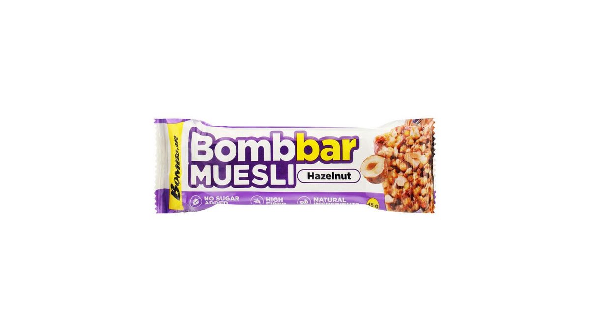 Батончик Bombbar мультизлаковый фундук 45 г