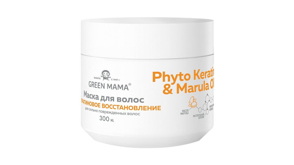 Маска для волос Green Mama кератин 300 мл