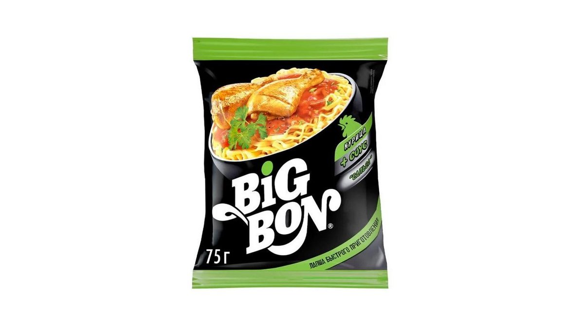 Bigbon Лапша Со Вкусом Острой Курицы 75г