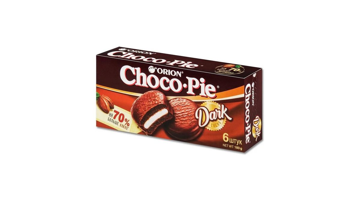 Бисквит Orion Choco-Pie Dark 180 г