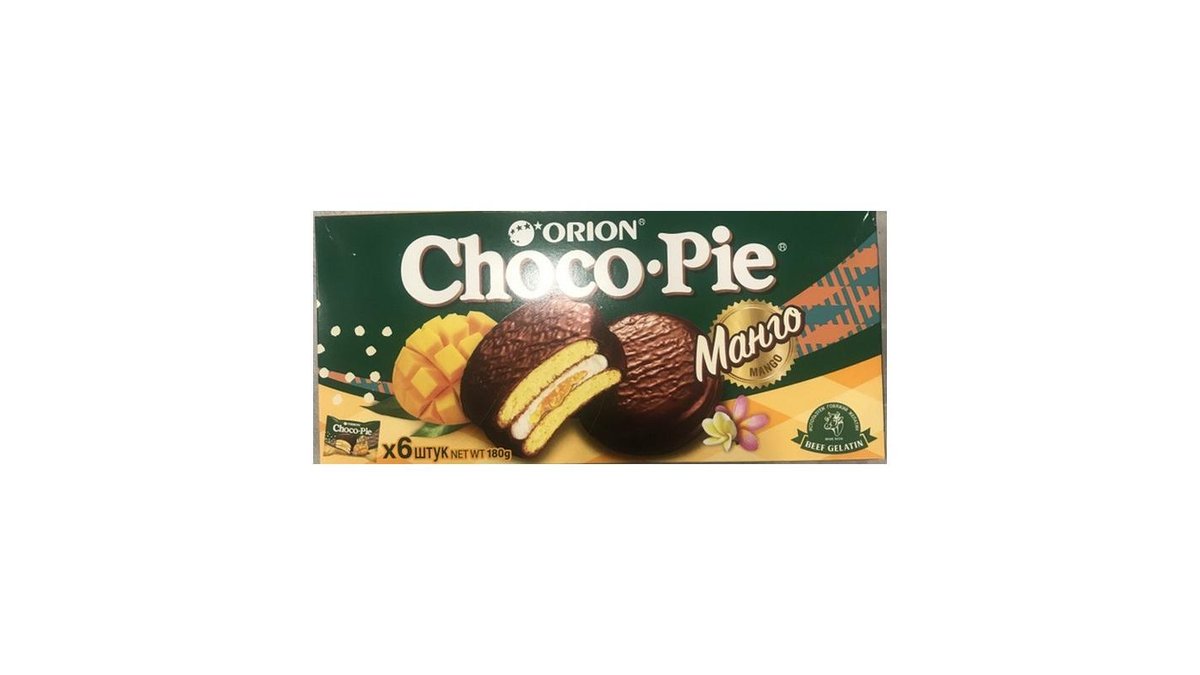 Бисквит Orion Choco Pie Манго 180 г