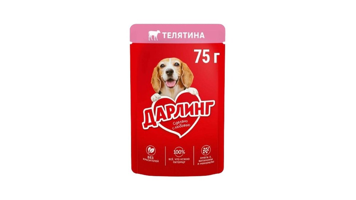 Корм для собак Darling Телятина 75 г