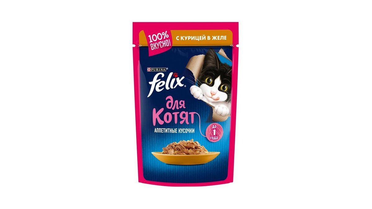 Корм для котят Felix Курица в желе 75 г