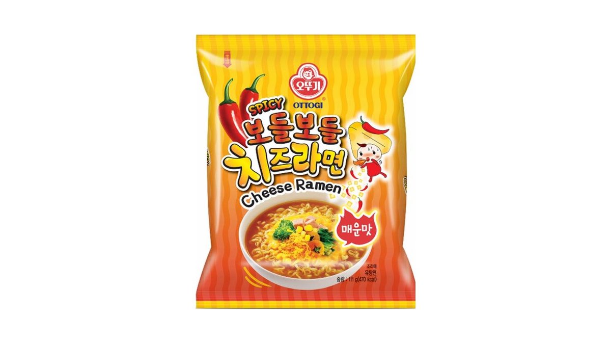 Лапша Ramen Ottogi со вкусом сыра острый 111 г