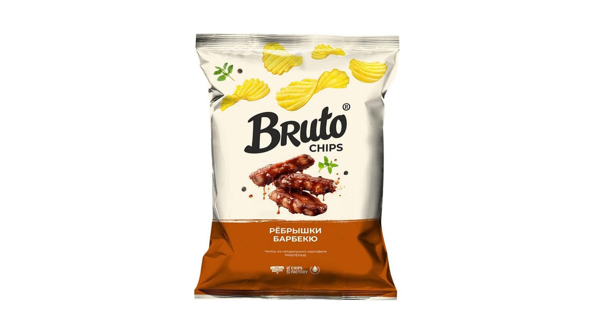 Чипсы Bruto Classic Ребрышки барбекю 120 г