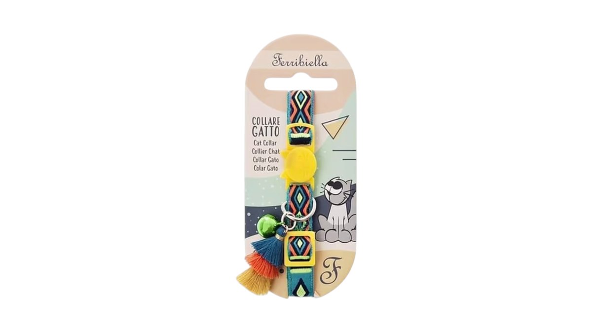 Ferribiella Bohemian Cat Collar - Yellow 20-30cm