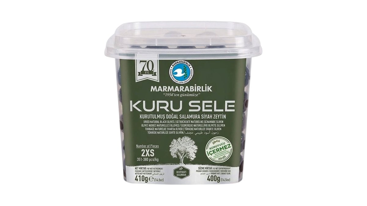 MARRMARABIRLIK ĆIERNÉ OLIVY KURU SELE 400G