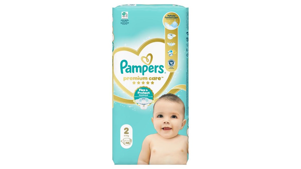 Pampers Premium Care Velikost 2, 46 Plenek, 4kg-8kg