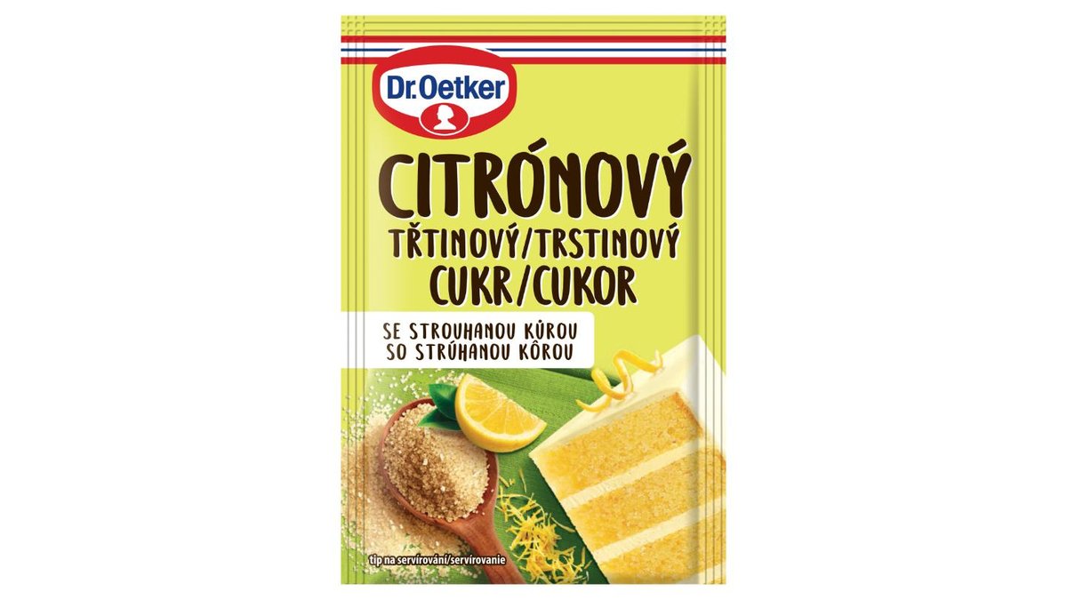 Dr. Oetker Citrónový třtinový cukr se strouhanou kůrou 15g