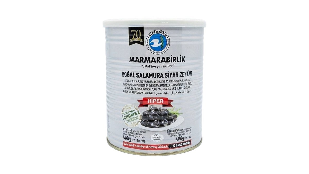 MARMARABIRLIK ĆIERNÉ OLIVY SALAMURA 400G