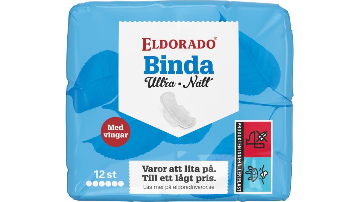 Eldorado Bindor Ultra Natt med Vingar, 12 st