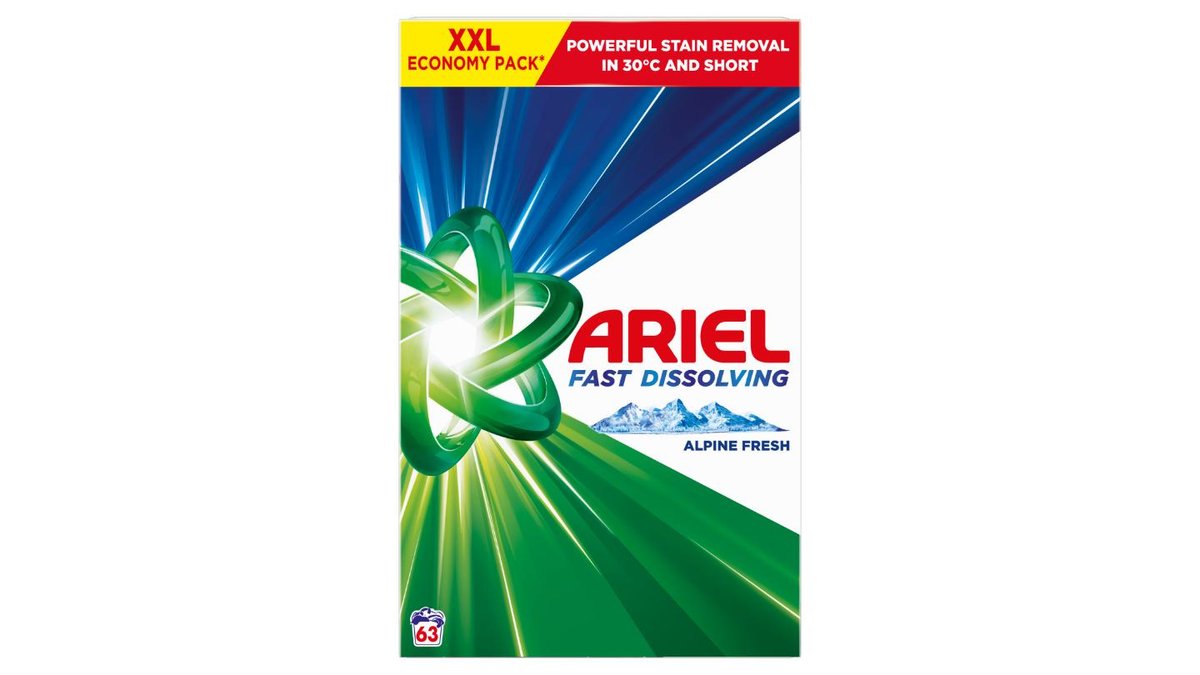 Náhled kategorie Ariel Alpine Fresh Prací Prášek, 3.465kg, 63 Praní