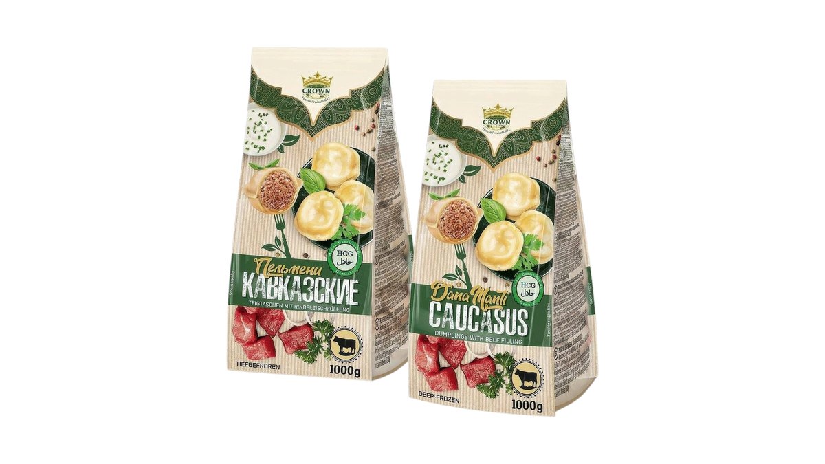Pelmene Hovädzie "Kaukazské" 1 kg / Пельмени Говядина "Кавказские" 1 кг
