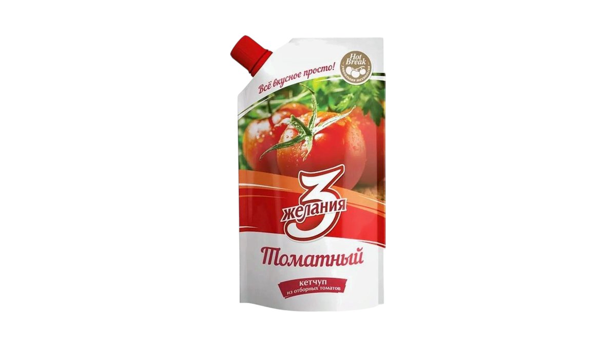 Кетчуп 3 Желания Томатный 450 г