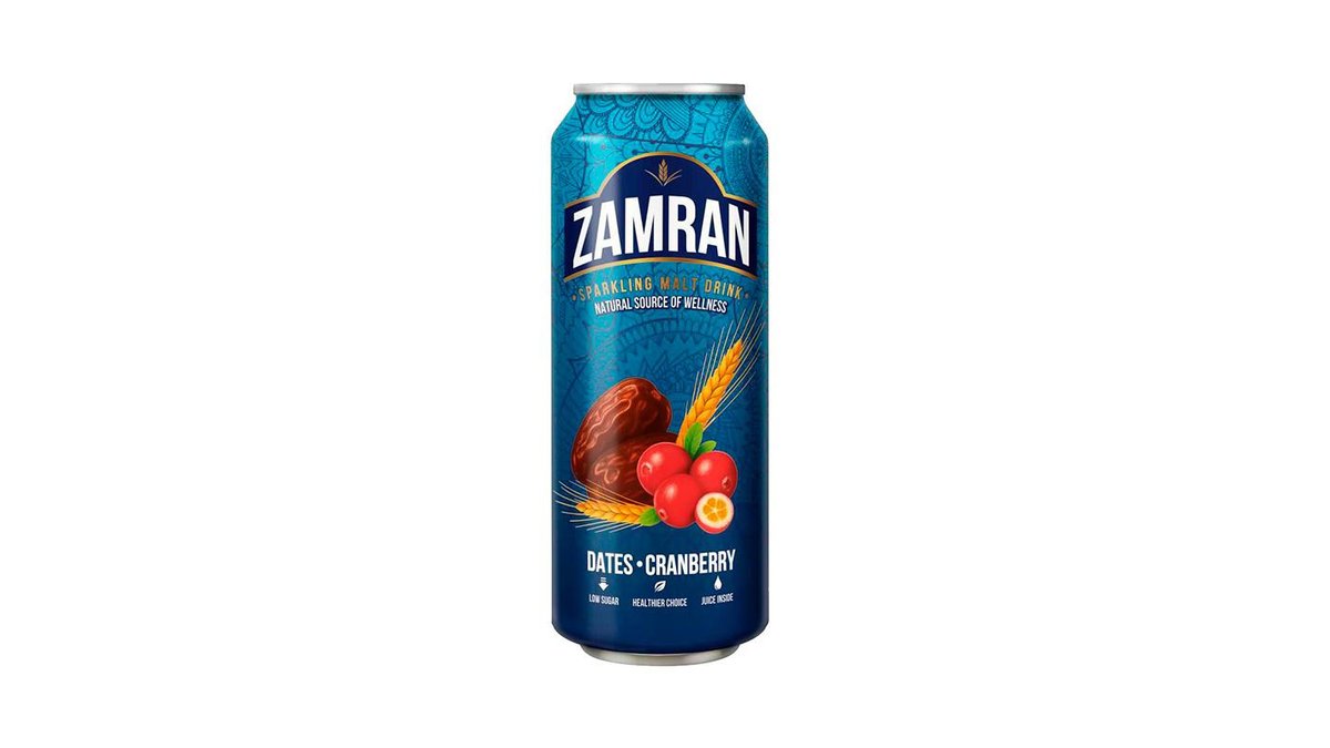 Лимонад солодовый Zamran финик-клюква 0,45 л