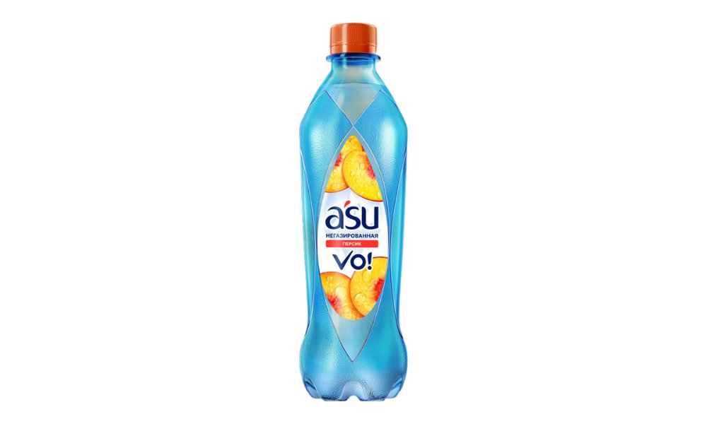 Вода A'su VO персик негазированная 0,5 л