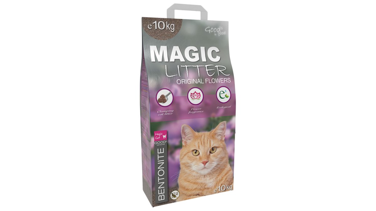 Magic cat Kočkolit Litter Bentonite Original Flowers 10 kg