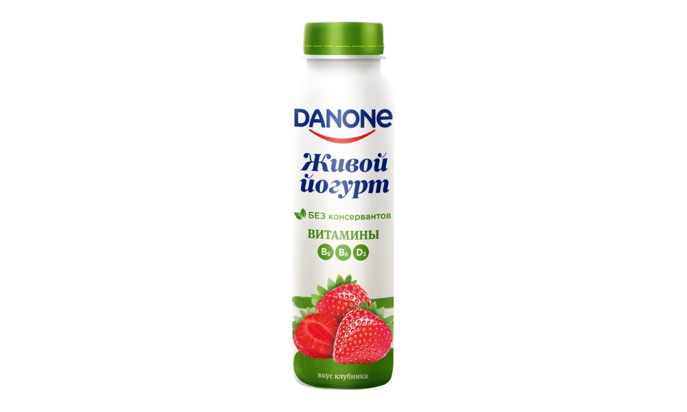 Йогурт питьевой Danone клубничный 1,2% 270 г