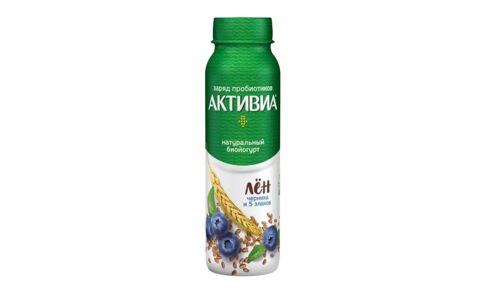 Йогурт питьевой Активиа черника-злаки 2,1% 270 г